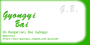 gyongyi bai business card